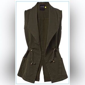 NWOT Lysse Sadie Utility Vest Ivy Green Cinch Waist Anorak 1X Plus